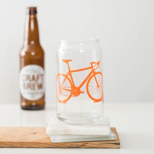 Bicycle Can Glasses SET of 2 Orange