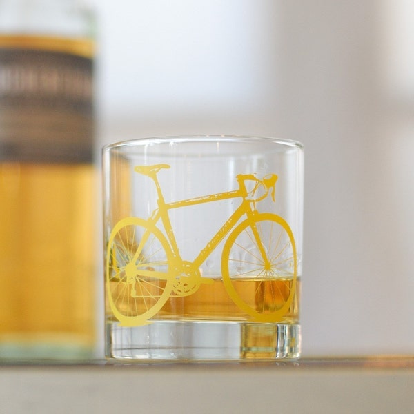 4 bike rocks glasses, yellow bicycle