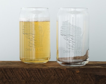 Driftless Wisconsin Can Glassware, screen printed tumbler, Gift Set of 2