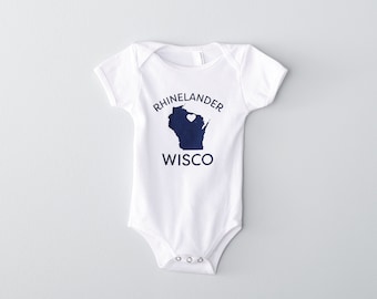 Wisconsin Heart Infant One Piece, Rhinelander Wisco