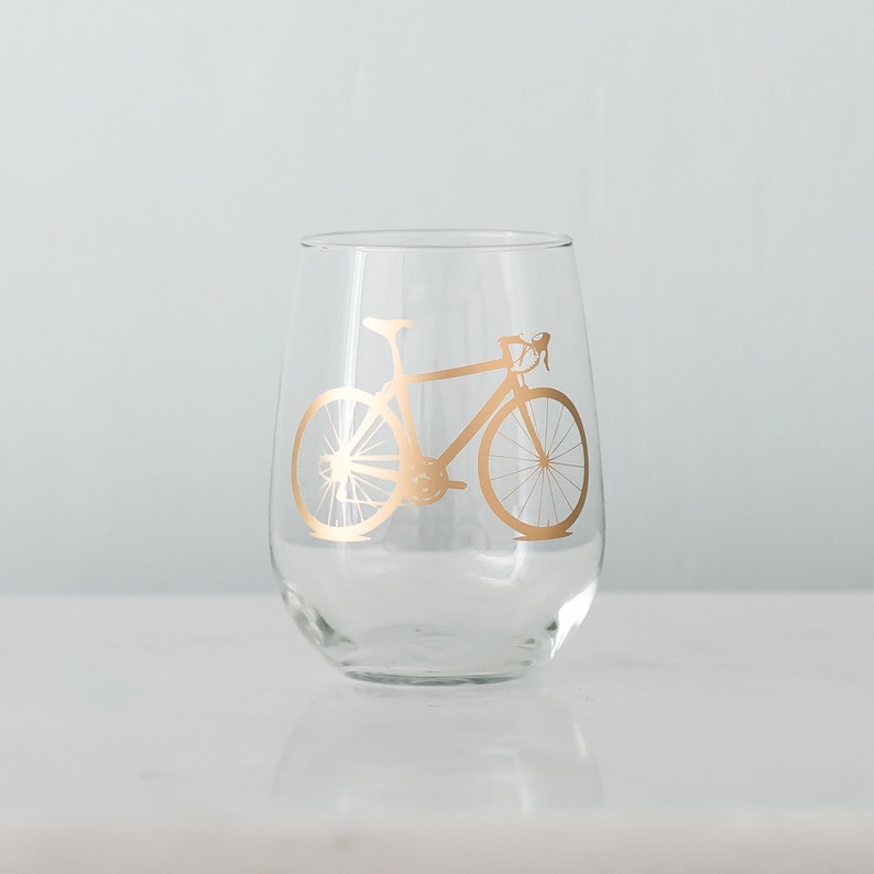 Bicycle Stemless Wine Glasses SET of 2 image 4