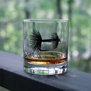 Fly Fishing Cocktail Glasses, SET of 4 Flies image 2