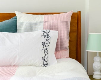 Bicycle Stripe Pillowcases - Set of 2
