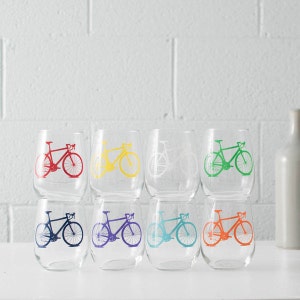 Bicycle Stemless Wine Glasses SET of 2 image 2