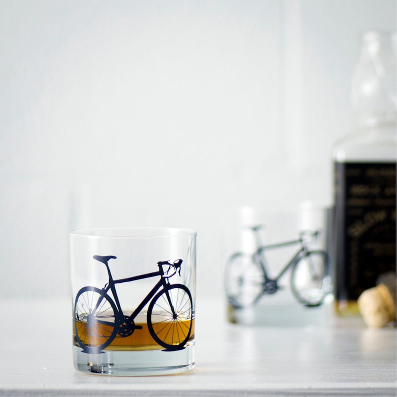 Bicycle Rocks Glasses Set of 2 Navy Blue