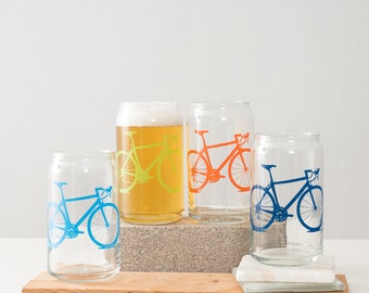 VITAL BICYCLE GLASSWARE screen printed bike can glasses