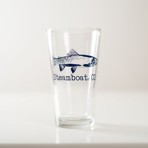 Customized Gone Fishin&#39; Glasses, Set of 6, printed fish pint