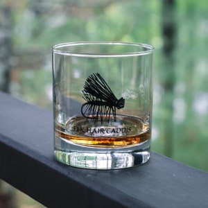 Fly Fishing Cocktail Glasses, SET of 4 Flies image 5