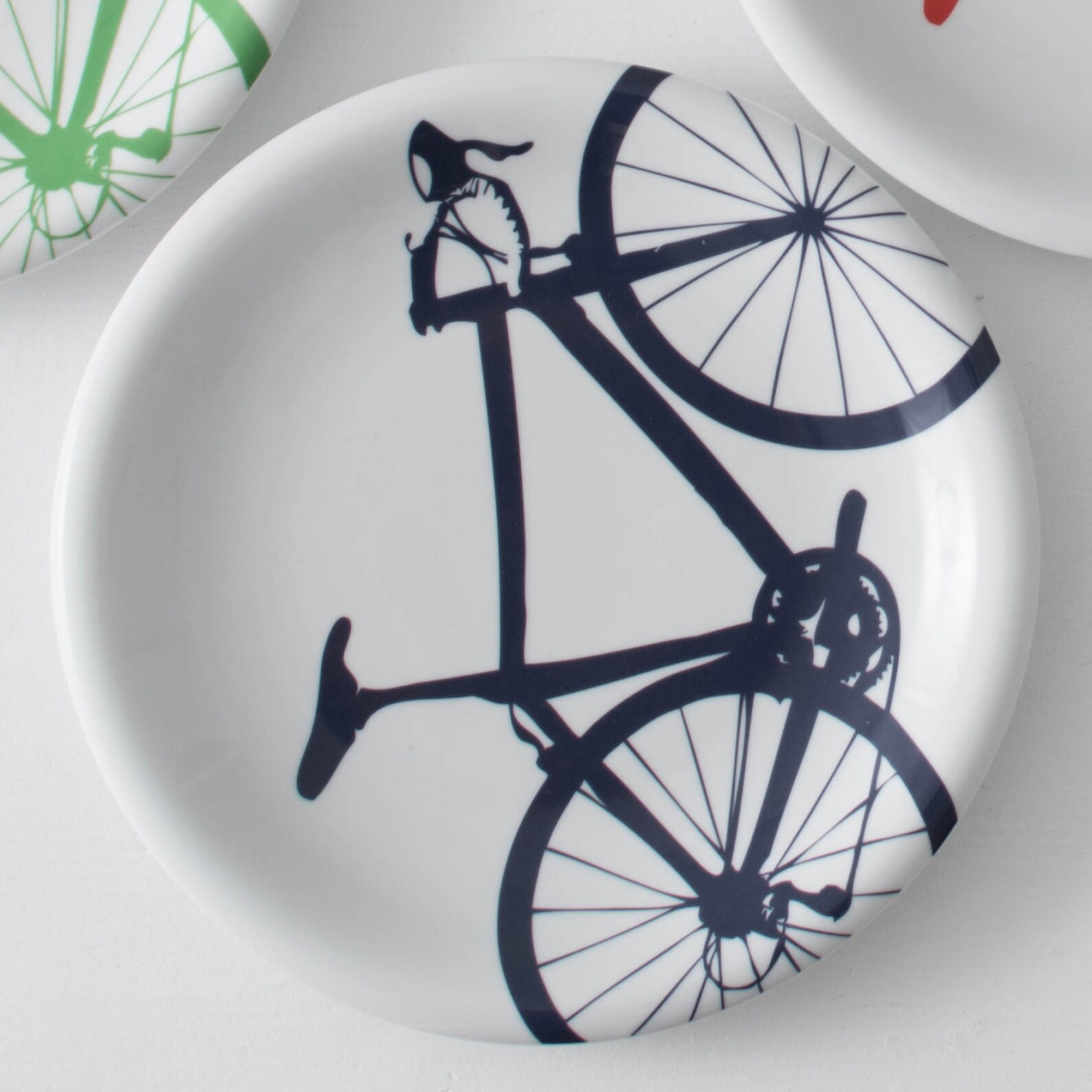 Bicycle Dinner Plates Set of 4 Navy Etsy