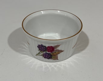 Royal Worcester Evesham Original Porcelain Fine China - Small Ramekin Bowl - 22k Gold Trim