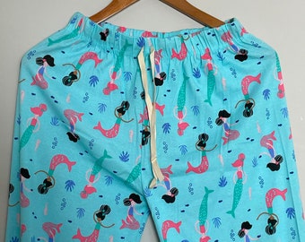 100% Cotton: Tropical Paradise Pajama Pants - Flamingo and Toucan Print Loungewear Sleepwear