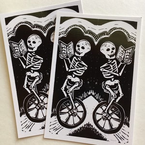 Six Super Skeletons postcard set image 2