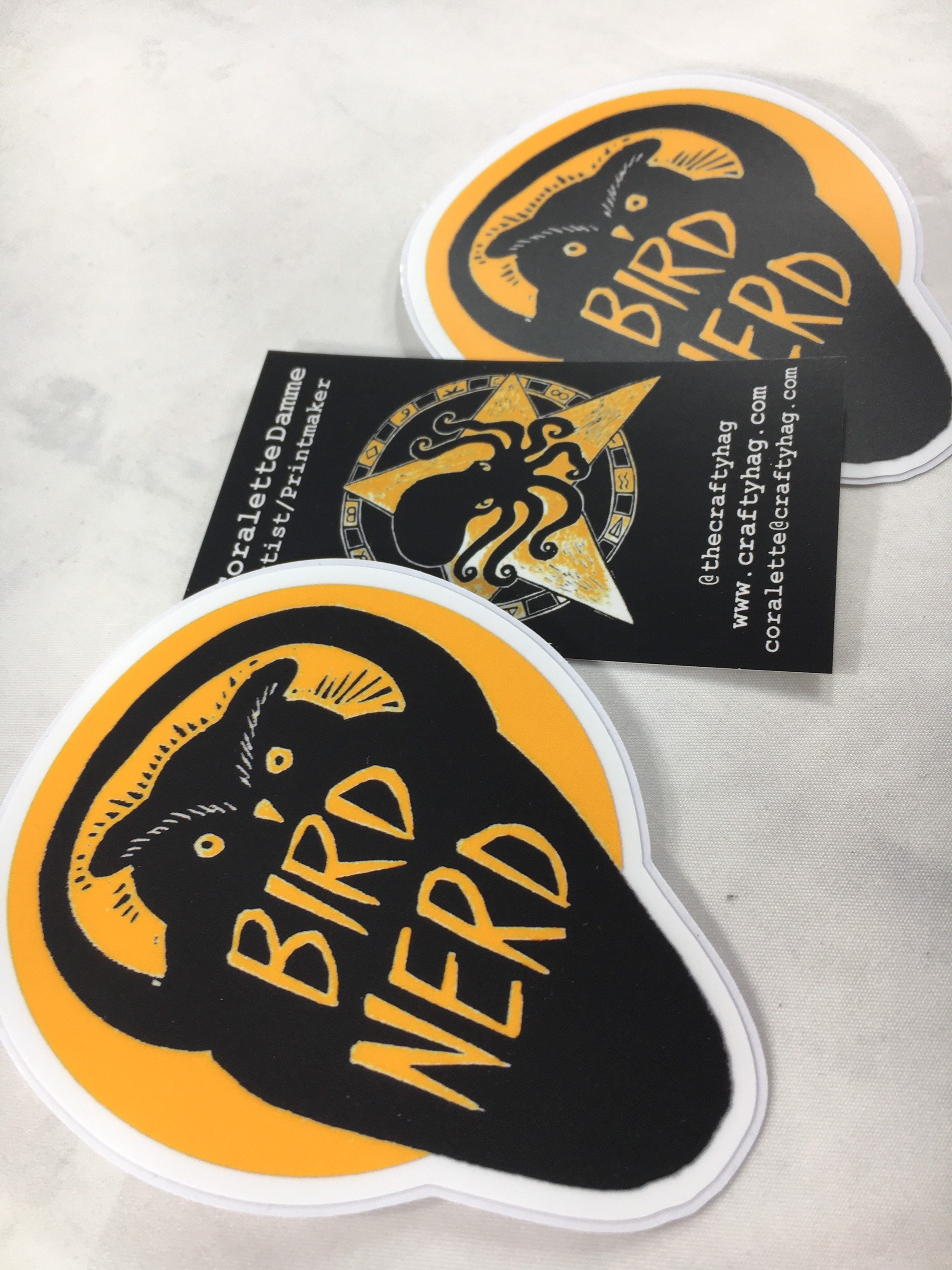 Bird Nerd Halloween Owl 4” Vinyl Sticker / Laptop Sticker, Waterproof ...