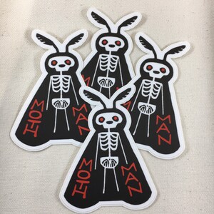 Mothman cryptid creature urban legend 4” vinyl sticker / laptop sticker, waterproof sticker,