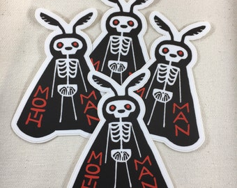 Mothman cryptid creature urban legend 4” vinyl sticker / laptop sticker, waterproof sticker,