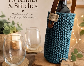 Wine Bottle Holder - Teal Color