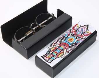 Glasses Storage Box DIY Diamond Painting Sunglasses Case Portable Leather Eyeglasses Box