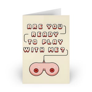 Manette de jeu amusante, carte de Saint-Valentin, cadeau adorable pour lui ou elle, pour petit ami ou pour petite amie, carte sexy pour gamer, cartes de voeux