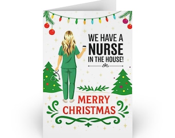 Nurse Christmas Card, Holiday Medical Staff Appreciation