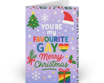 LGBTQ Christmas Greeting Card | Festive Pride Holiday Card
