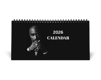 Desktop Calendar 2026, Personalized Desk Calendar, 10x5 Tent Calendar, Custom Photo Office Decor, Spiral Bound Table Calendar