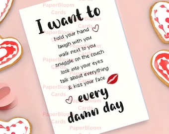 Hot couple card Funny Naughty Valentines Day Greeting Card for Couples