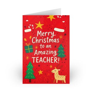 Christmas Teacher Card: Festive Holiday Greeting
