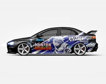 Hunter × Hunter Killua Zoldyck Auto beidseitig einwickelnde Itasha-Aufkleber 02, hergestellt mit hochwertiger 3M-Vinylgussfolie