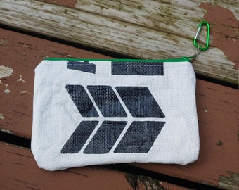 Zip Pouch made from Brewery Grain Bag - Cacti/plant lining
