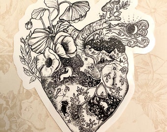 4 inch vinyl sticker Wild Heart