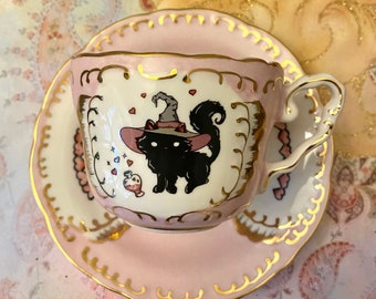 Love Potion 8 oz tea cup and saucer