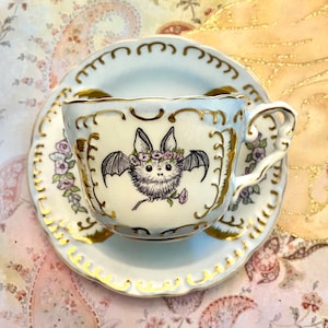 Sprite porcelain 8 oz tea cup and saucer