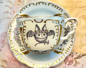 Sprite porcelain 8 oz tea cup and saucer
