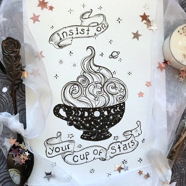 5x7print of Cup of Stars