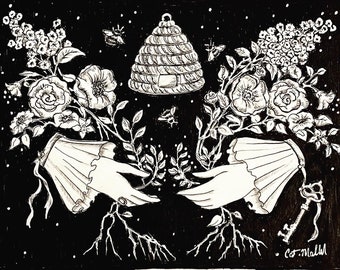 5x7 print “Telling the Bees”