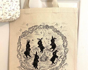 Rabbit Dance Tote Bag