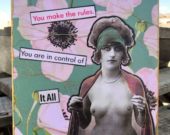 You Are In Control - ORIGINAL Mixed Media Collage