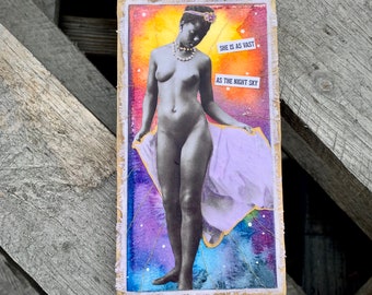 She Is Vast - ORIGINAL Mixed Media Collage