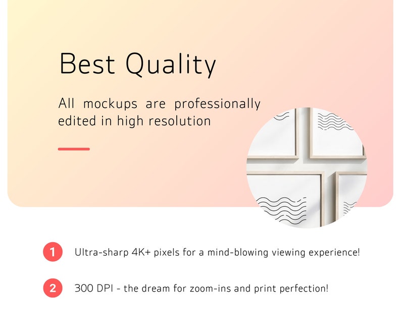 May include: Mockup frames with a white background and a simple wavy line design. The frames are professionally edited in high resolution with 4K+ pixels and 300 DPI for a high-quality viewing and printing experience.