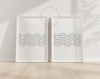 PSD Set Of 2 Frames Mockup Din A Ratio Mockup For Wall Art Mockup Two Frames Template For Poster Mockup Frame Artwork Display Mockup Posters