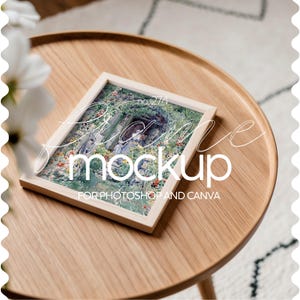 Flatlay Mockup For Art, 4x5 Frame Mockup Flat Lay, Wall Art Frame Mockup Template, Interior Frame Mockup For Artwork Display, PSD PNG Mockup