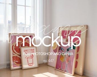 Gallery Frame Mockup Set: ISO DIN A Ratio, Canva & Photoshop (Digital Download)