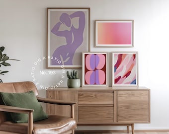 Gallery Wall Mockup Frame Din A, Four Frames Mockup For Artwork Display, Set of 4 Frame Mockups Poster Presentation, Scandi Interior Mockup