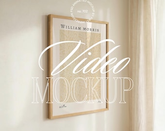 Vertical Video Frame Mockup | Poster Mockup Video | Animated PSD Frame Mockup Video