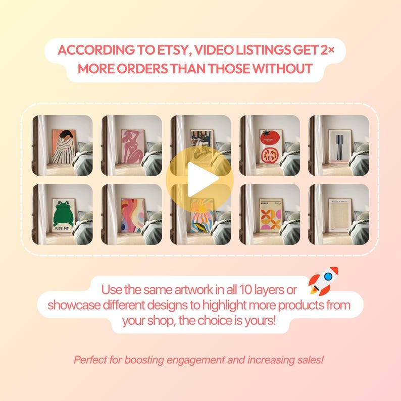 Animated Video Frame Mockup PSD: 10 Smart Objects (Digital Download) image 3