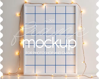 3x4 Ratio Frame Mockup PSD & JPG, Wall Art Template Frame, White Frame Mockup For Poster Presentation, Minimalistic Mockup Frame Template