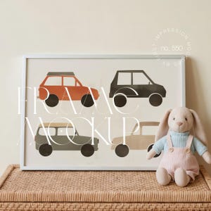 Horizontal Vintage Nursery Frame Mockup: Iso Din A Vertical, Editable PSD (Digital Download)