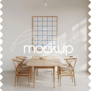 Vertical Frame Mockup Kitchen Interior Mockup Frame For Wall Art Mockup Frame PSD Mockup Minimalistic Interior Frame Mock Up Poster Display