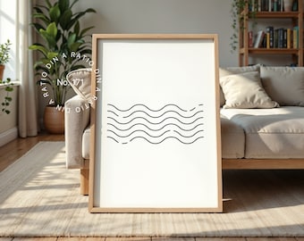Interior Frame Mockup PSD, Din A Ratio Mockup Frame, Poster Frame Template, Frame Template For Art Display, Frame Mock Up Artwork Display