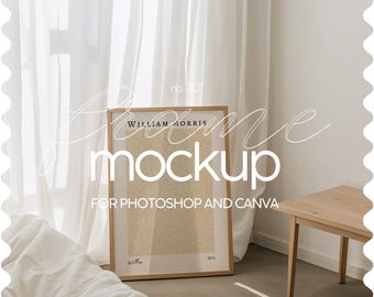 Mockup di cornice interna Din A, modello di cornice PSD per arte, presentazione di poster con mockup di cornice, visualizzazione di opere d'arte con modello di cornice, mockup di cornice